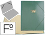 CARPETA CLASIFICADOR CARTON COMPACTO SARO FOLIO VERDE -12 DEPARTAMENTOS