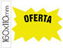 CARTEL CARTULINA ETIQUETAS MARCAPRECIOS AMARILLO FLUORESCENTE 160X110 MM -BOLSA DE 50 ETIQUETAS