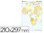 MAPA MUDO COLOR DIN A4 AFRICA POLITICO