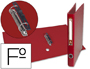 CARPETA DE 2 ANILLAS 25MM MIXT AS LIDERPAPEL FOLIO FORRADO PAPERCOAT CON OLLAO Y TARJETERO COMPRESOR PLASTICO ROJO