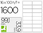 ETIQUETA ADHESIVA Q-CONNECT KF01584 TAMAO 99,1X33,9 MM FOTOCOPIADORA LASER INK-JET CAJA CON 100 HOJAS DIN A4