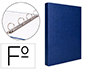 CARPETA DE 4 ANILLAS 25MM MIXTAS LIDERPAPEL FOLIO CARTON FORRADO PAPER COAT AZUL