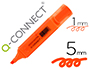 ROTULADOR Q-CONNECT FLUORESCENTE NARANJA PUNTA BISELADA