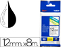 CINTA BROTHER TZE-231 BLANCO-NEGRO 12MM LONGITUD 8 MT