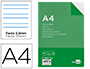 RECAMBIO LIDERPAPEL A4 100 HOJAS 60G/M2PAUTA 4 3.5MM CON MARGEN 4 TALADROS