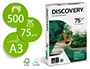 PAPEL FOTOCOPIADORA DISCOVERY DIN A3 75 GRS. PAPEL MULTIUSO INK-JET Y LASERPAQUETE DE 500 HOJAS