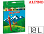 LAPICES DE COLORES ALPINO 656 CAJA DE 18 COLORES LARGOS
