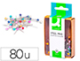 AGUJA SEALIZADORA Q-CONNECT CAJA DE 80 UNIDADES COLORES SURTIDOS