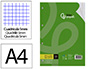 RECAMBIO LIDERPAPEL A4 100 HOJAS 100G/M2 CUADRO 5MM CON MARGEN 4 TALADROS