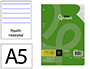 RECAMBIO LIDERPAPEL A5 100 H 100G/M2 HORIZONTAL CON MARGEN 6 TALADROS