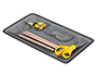 ORGANIZADOR SOBREMESA BANDEJA METALICA Q-CONNECT REJILLA NEGRA CON 4 DEPARTAMENTOS 320X35X155 MM