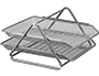 BANDEJA SOBREMESA METALICA Q-CONNECT REJILLA GXA100 PLATA2 BANDEJAS MOVIBLES 300X185X 350 MM