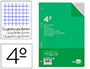 RECAMBIO LIDERPAPEL CUARTO 100 HOJAS 60G/M2 CUADRO 6MM CON MARGEN 6 TALADROS
