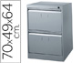 FICHERO CAJONES DE SUELO METALICO DE 2 CAJONES 70CM ALTO,64CM PROF,49CM ANCHOCOLOR GRIS N.1375