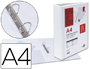 CARPETA CANGURO 2 ANILLAS MIXTAS 40MM LIDERPAPEL A4 PLASTICO BLANCA
