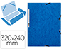 CARPETA Q-CONNECT GOMAS KF02167 CARTON SIMIL-PRESPAN SOLAPAS 320X243 MM AZUL