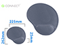 ALFOMBRILLA PARA RATON Q-CONNECT CON REPOSAMUECAS ERGONOMICA DE GEL COLOR NEGRO 262X225X25 MM