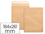 SOBRE LIDERPAPEL BOLSA N.6 KRAFT CUARTO PROLONGADO 184X261MM TIRA DE SILICONA CAJA DE 250 UNIDADES