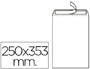 SOBRE LIDERPAPEL BOLSA N.10 BLANCO FOLIO PROLONGADO 250X353MM TIRA DE SILICONA CAJA DE 250 UNIDADES