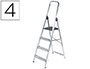 ESCALERA Q-CONNECT DE ALUMINIO 4 PELDAOS 860X462X1470 MM PESO MAXIMO 150 KG EN-131