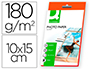 PAPEL Q-CONNECT FOTO GLOSSY -KF01905 -10X15 -DIGITAL PHOTO -PARA INK-JET -BOLSA DE 25 HOJAS DE 180 GR