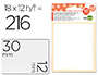 ETIQUETAS LIDERPAPEL SOBRE DE 10 H. + 2 H. OBSEQUIO 12X30 MM -18 UNIDADES POR HOJA