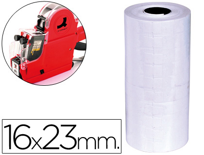 ETIQUETAS Q-CONNECT BLANCA 16 X 23 MM LISA ROLLO 700 ETIQUETAS PARA ETIQUETADORA Q-CONNECT KF00711