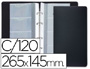 TARJETERO LIDERPAPEL 4 ANILLAS 15 FUNDAS DE 4 DEPARTAMENTOS 265X145 MM