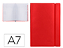 LIBRETA INDICE LIDERPAPEL SIMILPIEL A7 120 HOJAS 70G/M2 COLOR ROJO