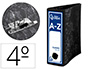 ARCHIVADOR DE PALANCA LIDERPAPEL CUARTO CLASSIC BLUE SIN RADO LOMO 80MM NEGRO COMPRESOR METALICO
