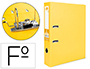 ARCHIVADOR DE PALANCA LIDERPAPEL FOLIO DOCUMENTA FORRADO PVC CON RADO LOMO 75MM AMARILLO COMPRESOR METALICO