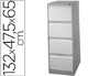 FICHERO CAJONES DE SUELO METAL 4 CAJONES BICOLOR 132 CM ALTO 65CM PROF 47,5ANCHO GRIS 1375 GUIAS TELESCOPICAS ANTIVUELCO