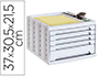 FICHERO CAJONES DE SOBREMESA Q-CONNECT 305X370X215 MM BANDEJA ORGANIZADORA SUPERIOR 5 CAJONES GRIS OPACO