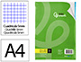 RECAMBIO LIDERPAPEL A4 120 HOJAS 80G/M2 CUADRO 5MM SIN MARGEN 4 TALADROS BANDAS DE 5 COLORES