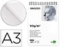 BLOC DIBUJO LIDERPAPEL ESBOZOS ESPIRAL A3 297X420MM 100 HOJAS 90G/M2 SIN RECUADRO