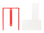 ENCUADERNADOR FASTENER Q-CONNECT PLASTICO D-CLIPS COLOR ROJO CAJA DE 100 UNIDADES