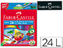 LAPICES DE COLORES FABER CASTELL ACUARELABLES CAJA DE 24 UNIDADES COLORES SURTIDOS