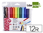 ROTULADOR LIDERPAPEL JUMBO BOLSA 12 UNIDADES COLORES SURTIDOS