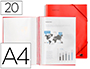CARPETA LIDERPAPEL ESCAPARATE CON ESPIRAL 20 FUNDAS POLIPROPILENO DIN A4 ROJO