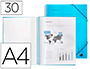 CARPETA LIDERPAPEL ESCAPARATE CON ESPIRAL 30 FUNDAS POLIPROPILENO DIN A4 AZUL