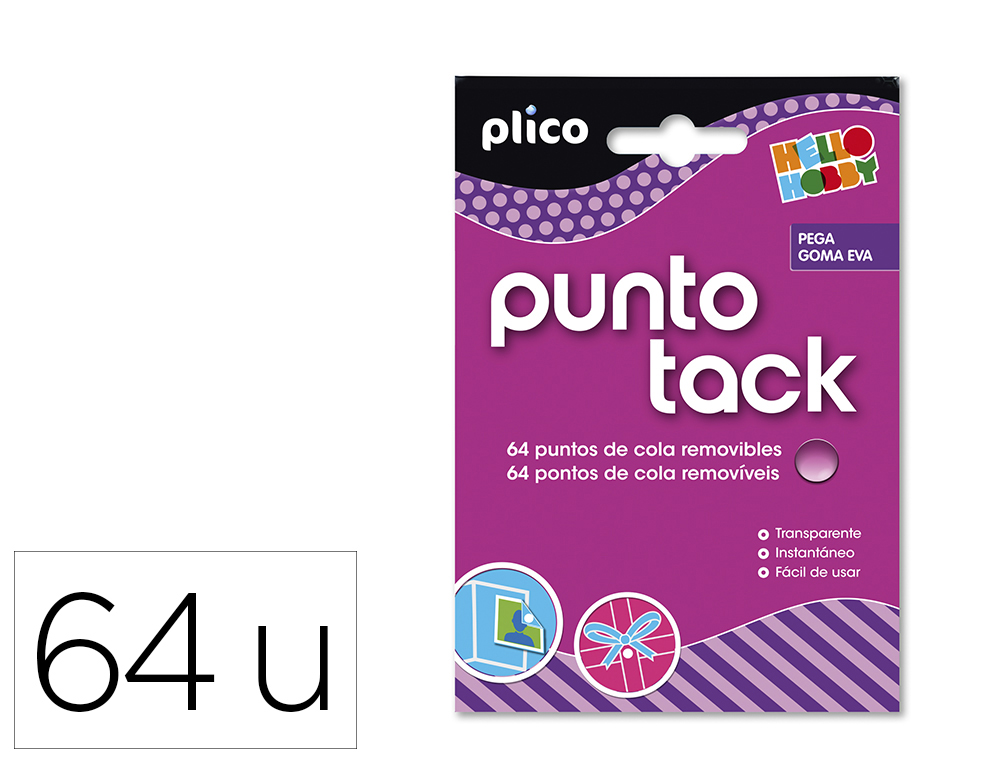 SUJETACOSA MASILLA BOSTIK BLU TACK PUNTO TACK 64 PUNTOS DE COLA