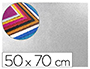 GOMA EVA CON PURPURINA LIDERPAPEL 50X70CM 60G/M2 ESPESOR 2MM PLATA