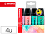 ROTULADOR STABILO BOSS PASTEL FLUORESCENTE 70 ESTUCHE DE 4 UNIDADES SURTIDAS