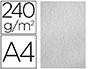 PAPEL COLOR LIDERPAPEL PERGAMINO A4 240GR GRIS PACK DE 25 HOJAS