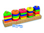 JUEGO ANDREUTOYS MANIPULACION 25 PIEZAS GEOMETRICAS + 12 PLANTILLAS DOBLE CARA 32,8X19,2X7,1 CM