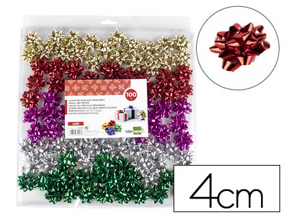 LAZOS LIDERPAPEL FANTASIA PEQUEOS COLORES METALIZADOS SURTIDOS