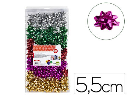 LAZOS LIDERPAPEL FANTASIA MEDIANOS COLORES METALIZADOS SURTIDOS