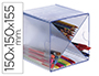 ARCHICUBO ARCHIVO 2000 ASPA ORGANIZADOR MODULAR PLASTICO AZUL TRANSPARENTE 150X150X155 MM INCLUYE 2 CLIPS DE