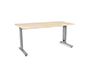 MESA DE OFICINA ROCADA METAL 2002AC01 ALUMINIO /HAYA 160X80 CM