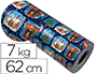 PAPEL DE REGALO VERJURADO NAVIDAD BOBINA ANCHO 62 CM PESO 7 KG GRAMAJE 60 GR